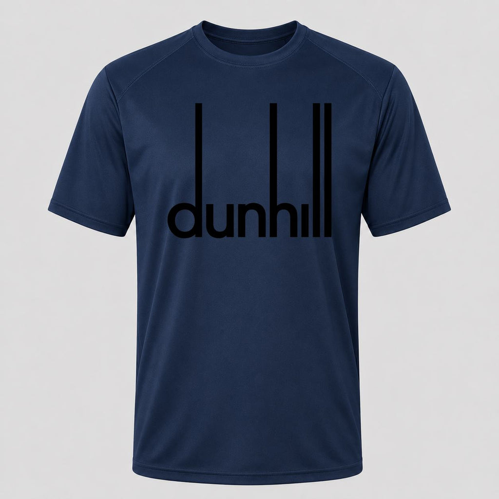 Men's Dunhill Black Performance T-Shirt - Navy