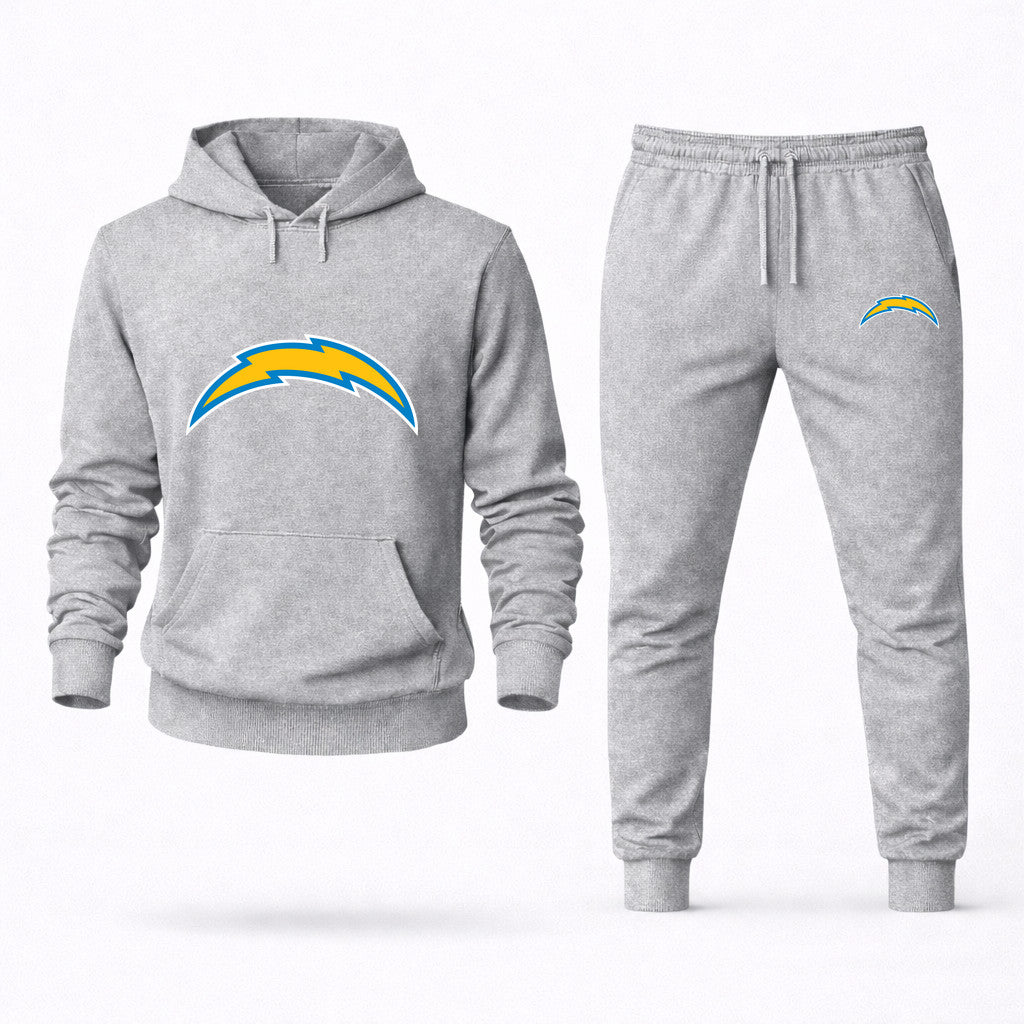 Los Angeles Chargers Hoodie and Joggers Set - Grey