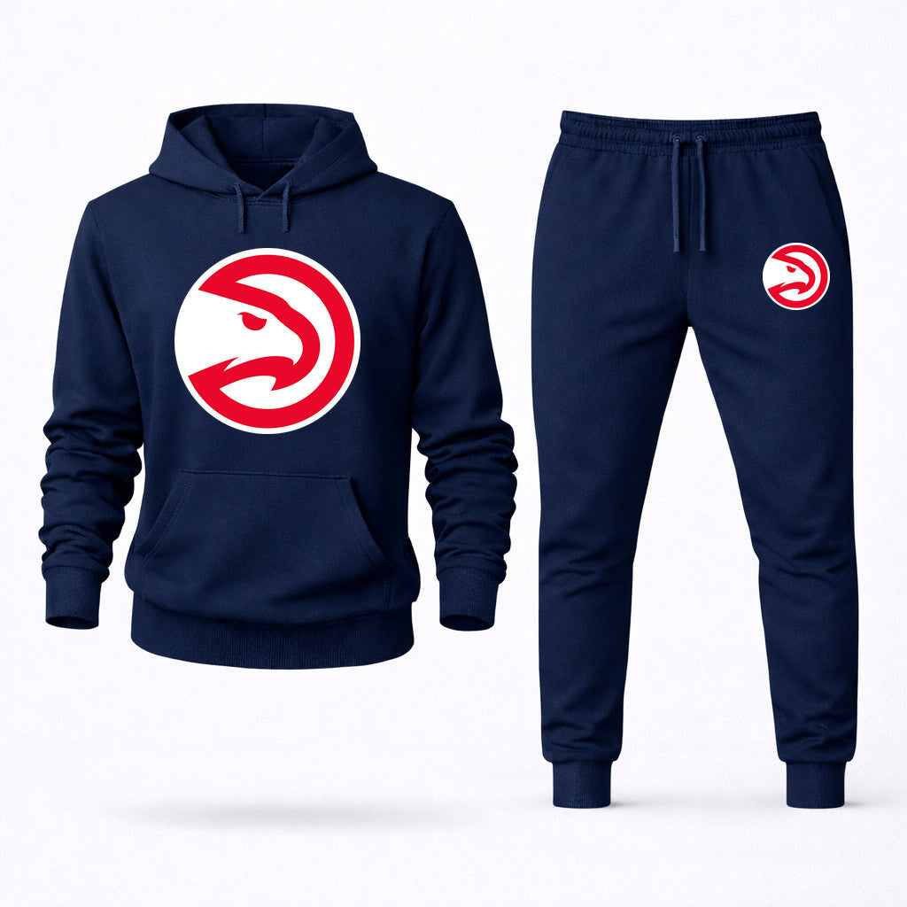 Atlanta Hawks Hoodie and Joggers Set - Navy