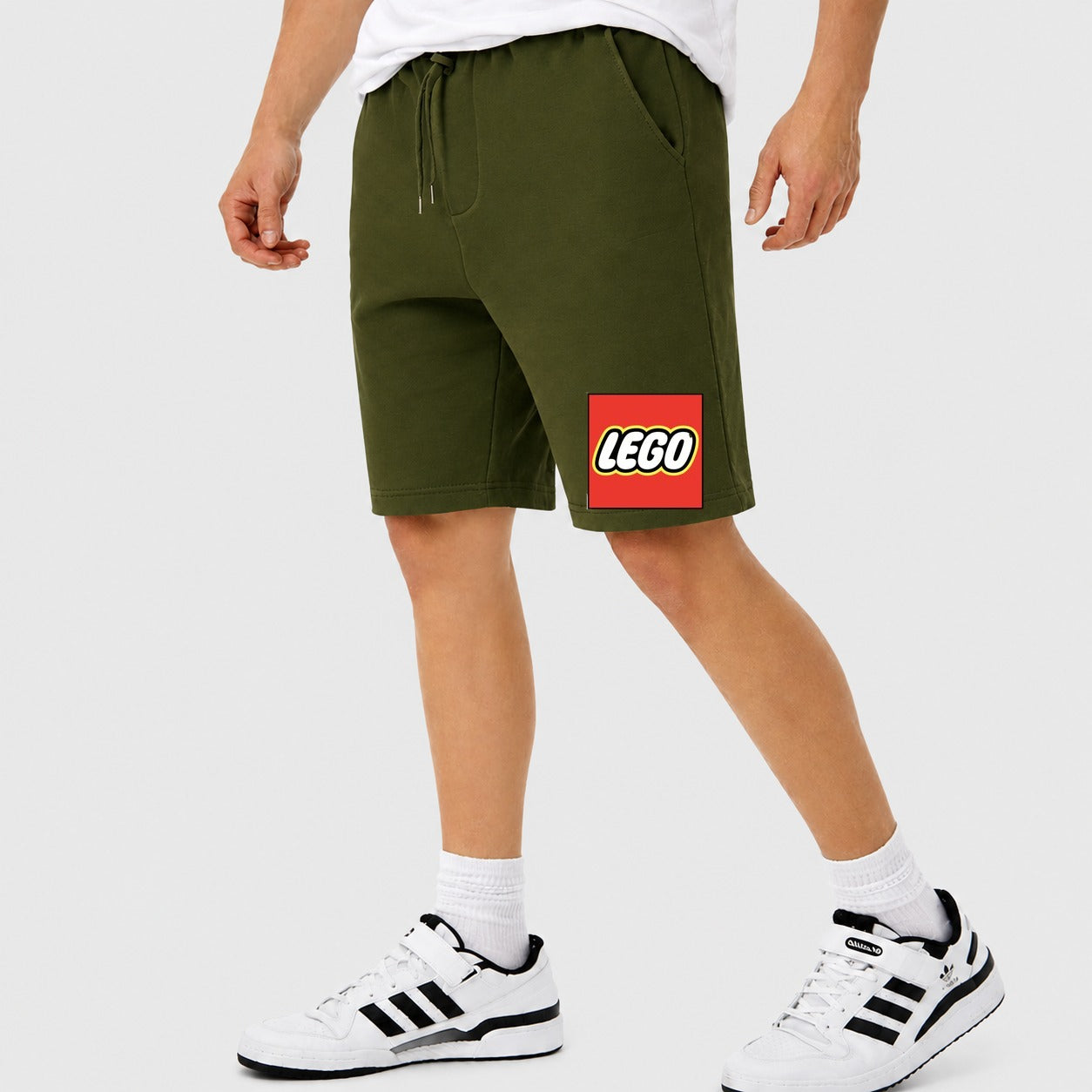 Men's LEGO Cotton Shorts - Army Green