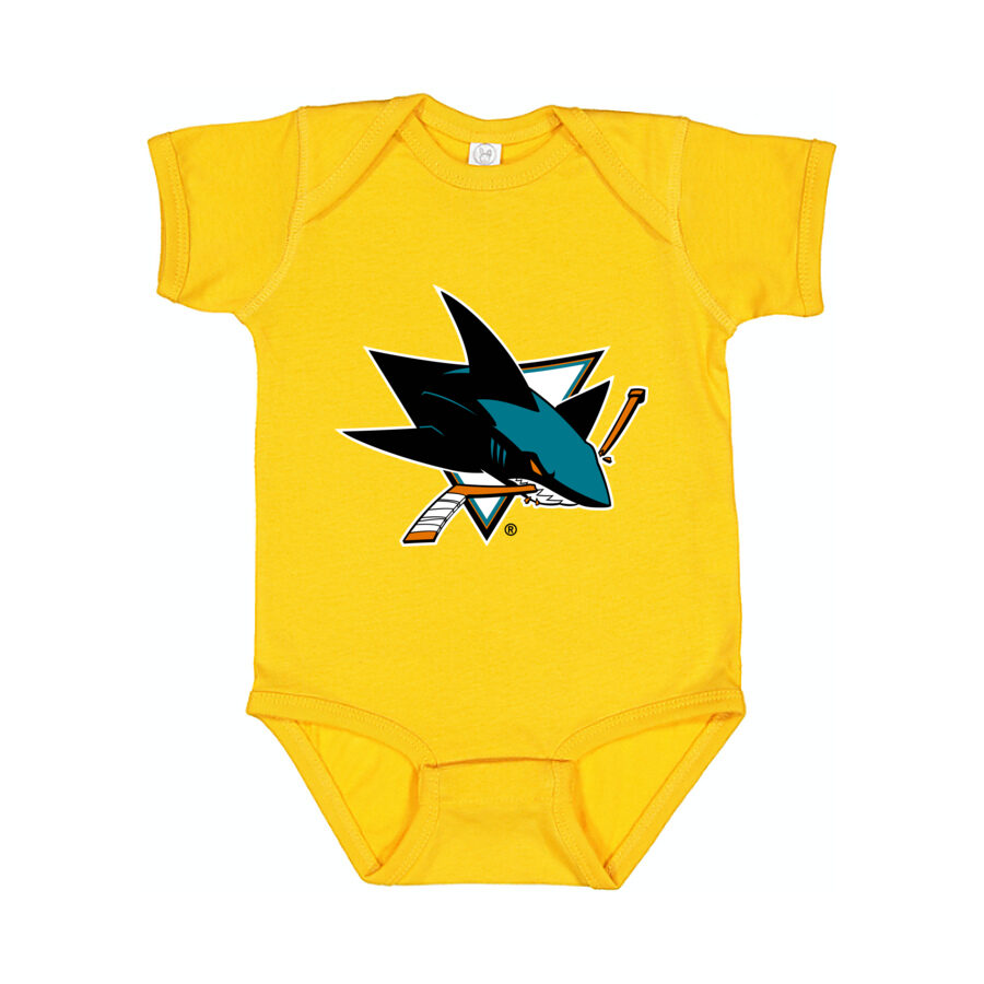 San Jose Sharks Baby Romper Onesie - Yellow
