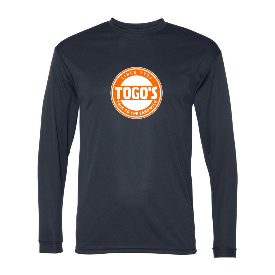 Men's Togos Polyester Long Sleeve T-Shirt - Navy