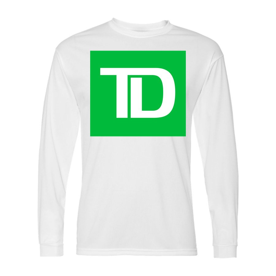 Men's TD Bank Polyester Long Sleeve T-Shirt - White