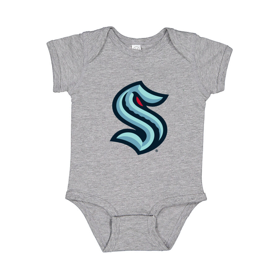 Seattle Kraken Baby Romper Onesie - Gray
