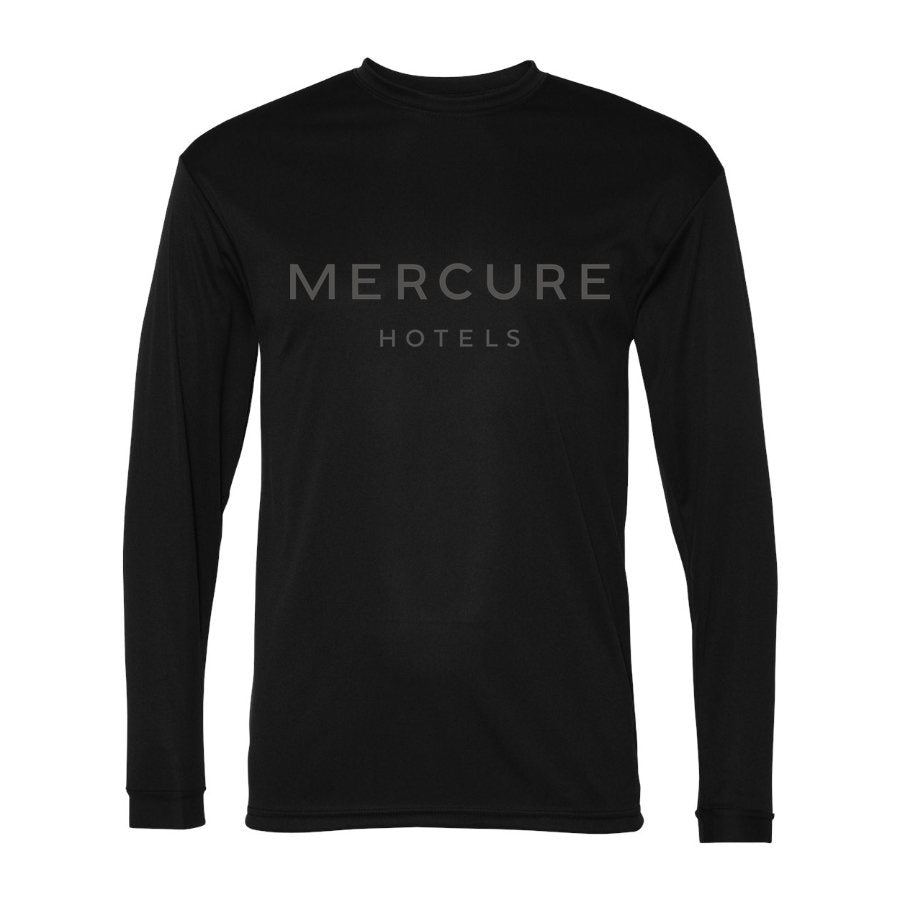 Men's Mercure Polyester Long Sleeve T-Shirt - Black