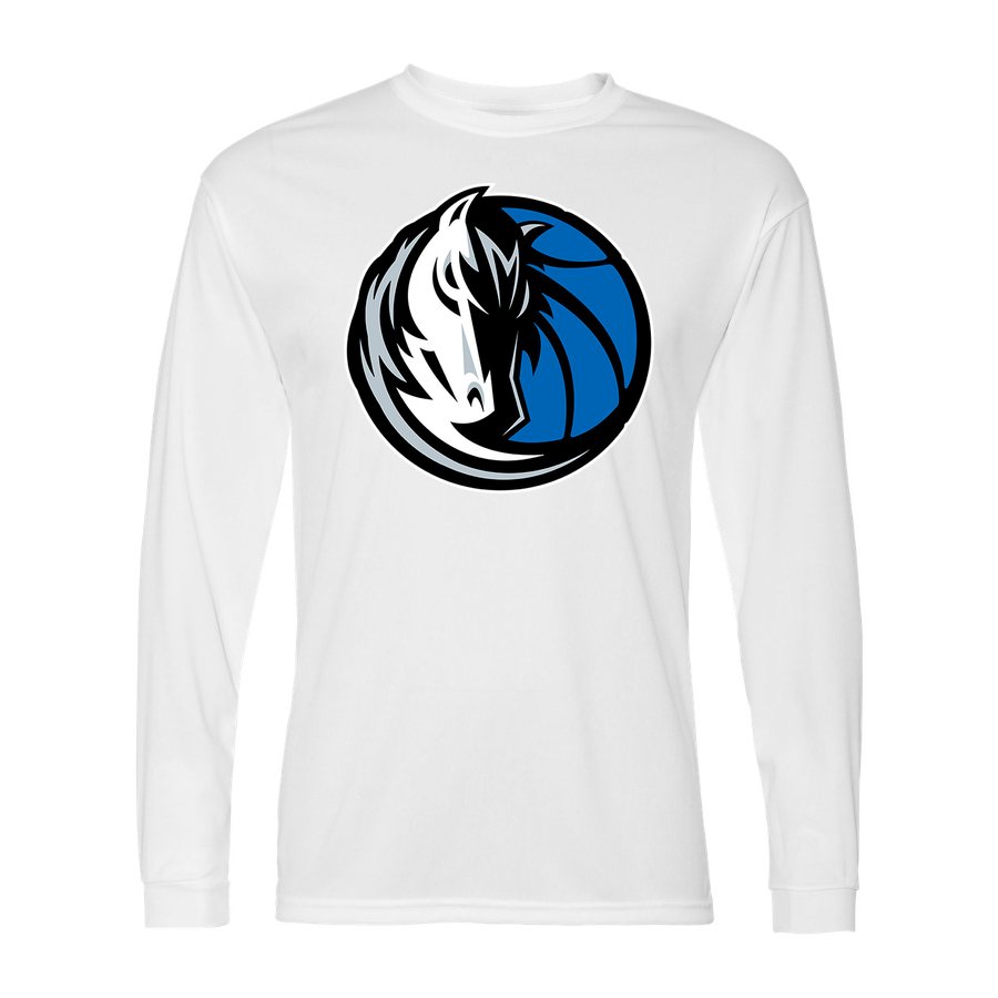 Men's Dallas Mavericks Polyester Long Sleeve T-Shirt - White
