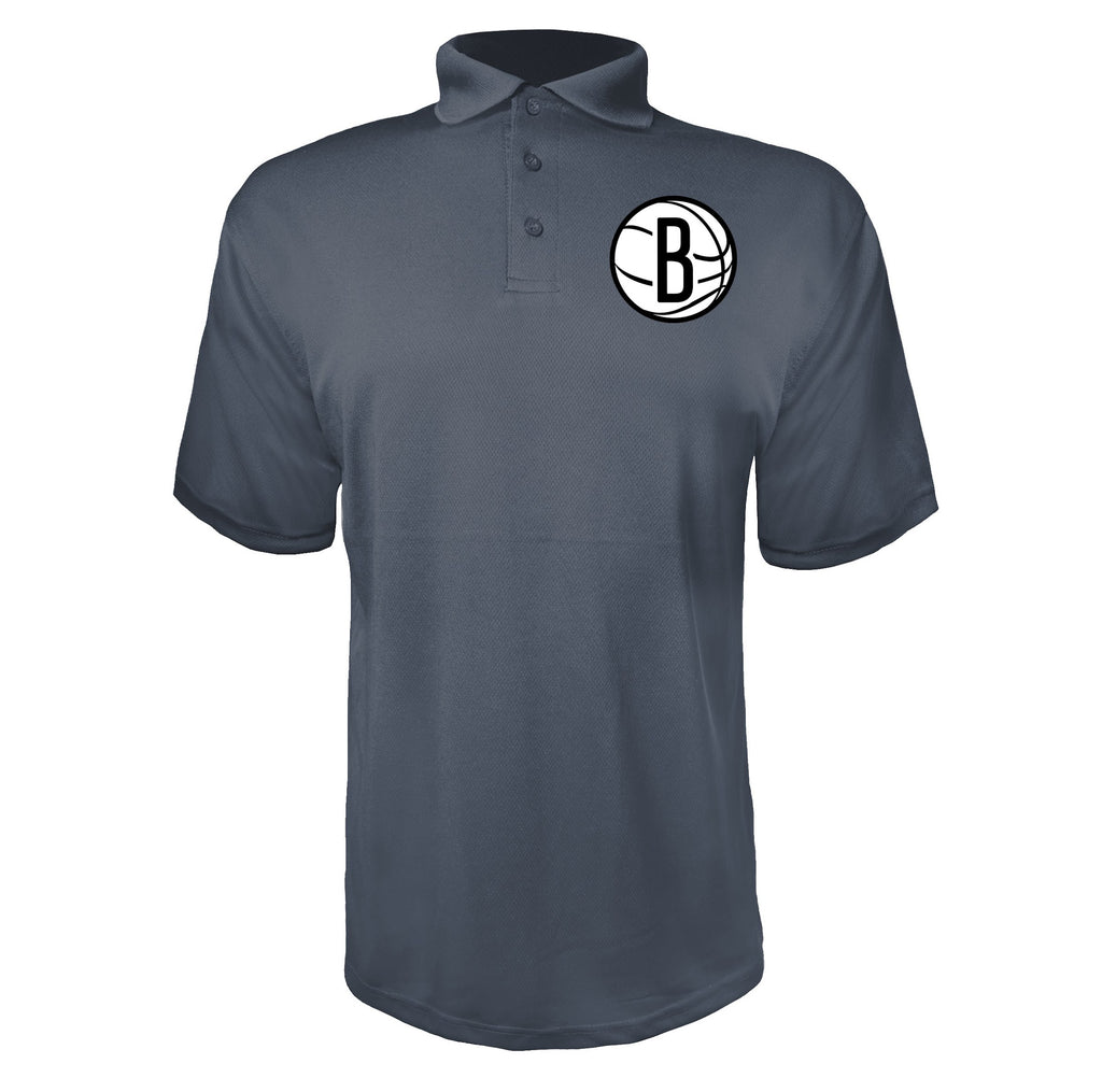 Brooklyn Nets Charcoal polyester polo