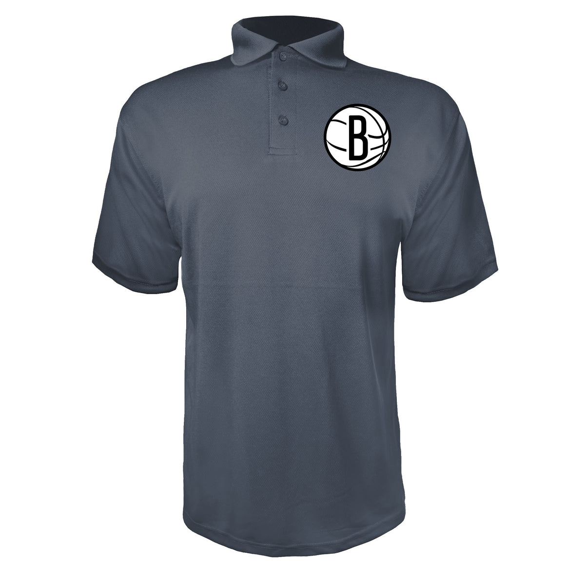 Brooklyn Nets Charcoal polyester polo