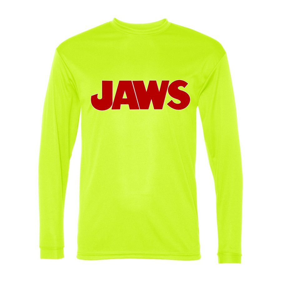 Men's Jaws Polyester Long Sleeve T-Shirt - Safety Yellow