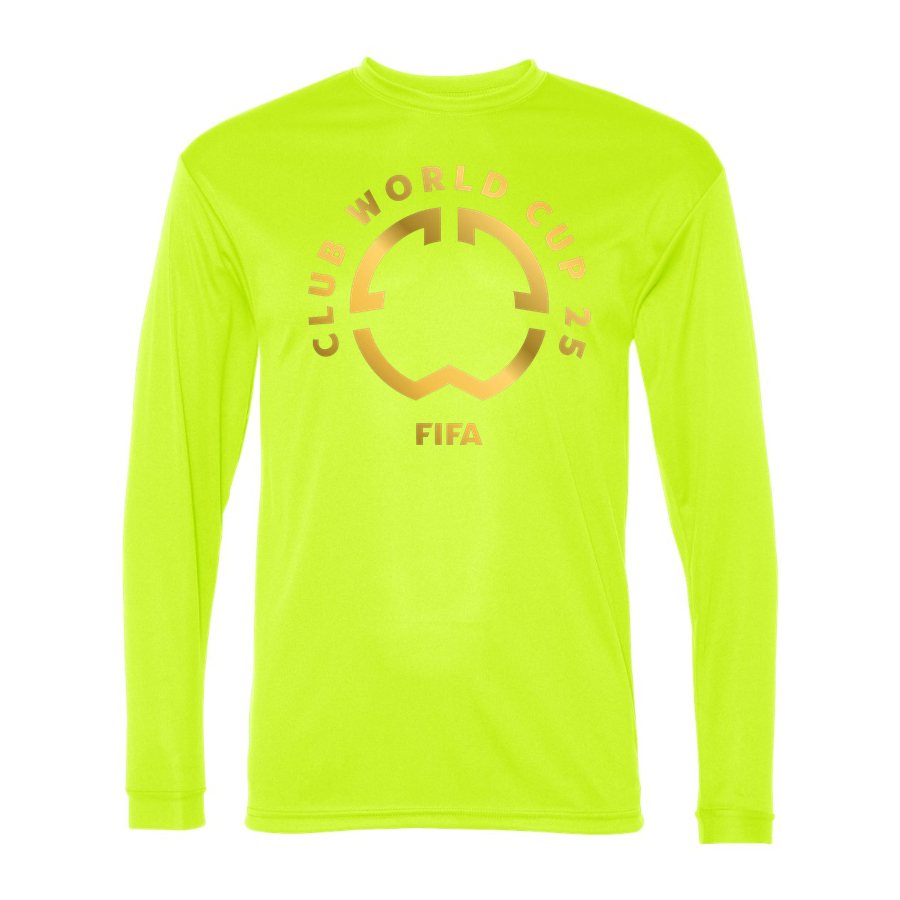 Men's FIFA Club World Cup 2025 Polyester Long Sleeve T-Shirt - Safety Yellow