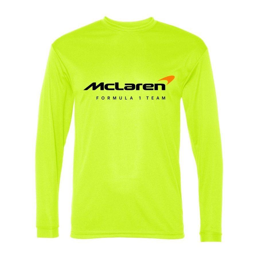 Men's McLaren Formula 1 Team Polyester Long Sleeve T-Shirt - Safety Yellow