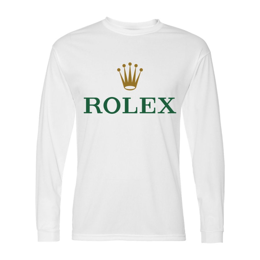 Men's Rolex Polyester Long Sleeve T-Shirt - White