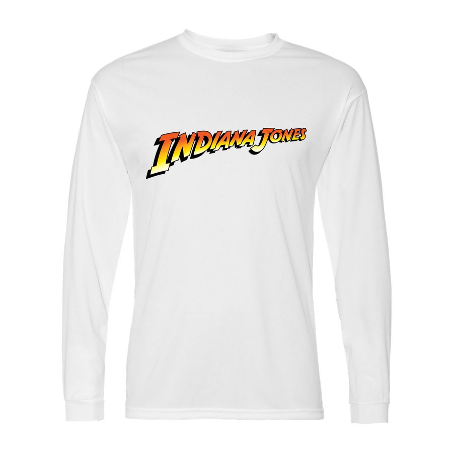 Men's Indiana Jones Polyester Long Sleeve T-Shirt - White