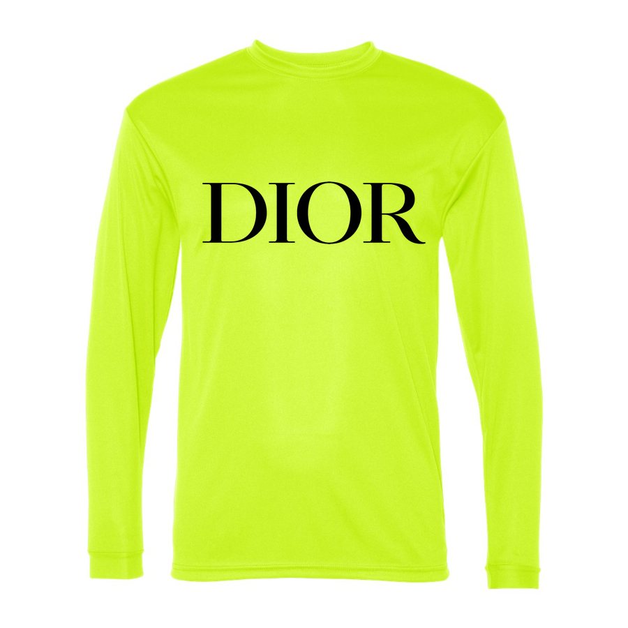 Men's Dior Polyester Long Sleeve T-Shirt - Safety Yellow
