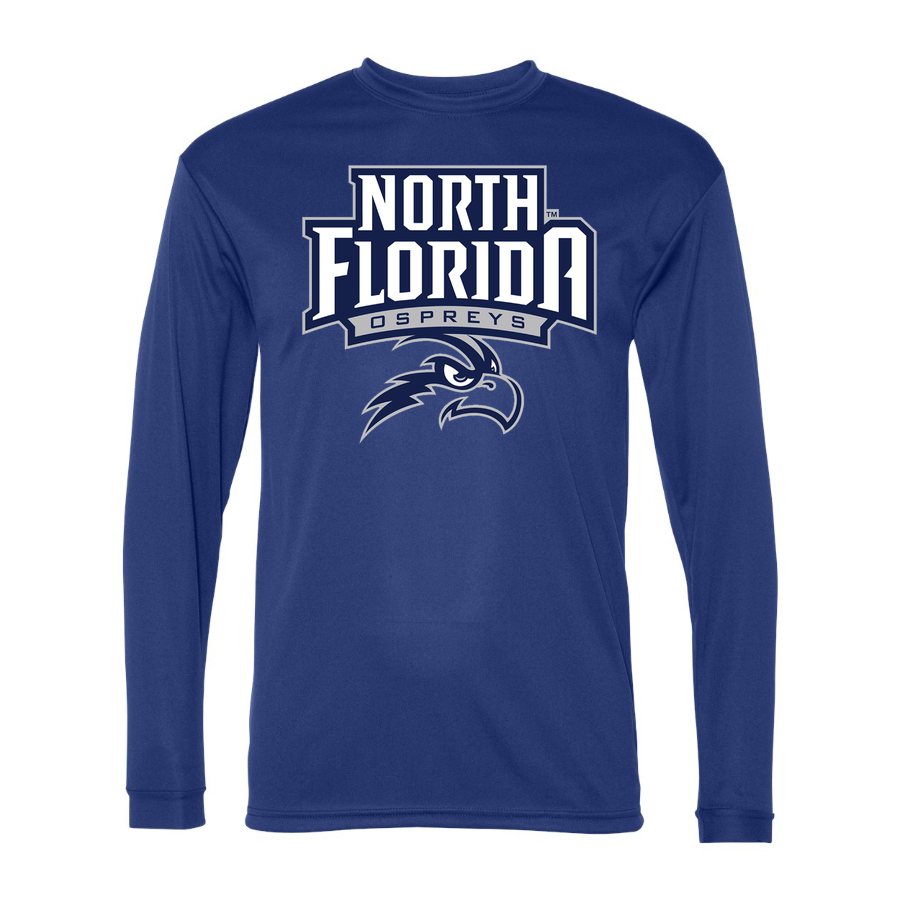 Men's UNF Ospreys Polyester Long Sleeve T-Shirt - Royal Blue