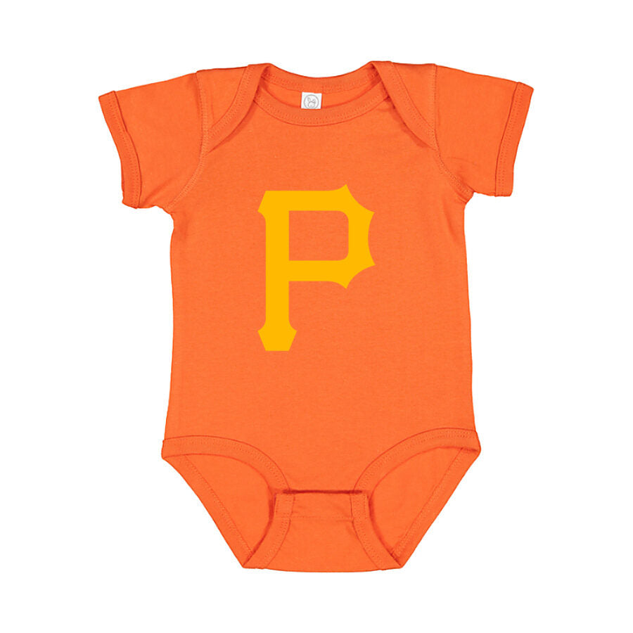 Pittsburgh Pirates Baby Romper Onesie - Orange