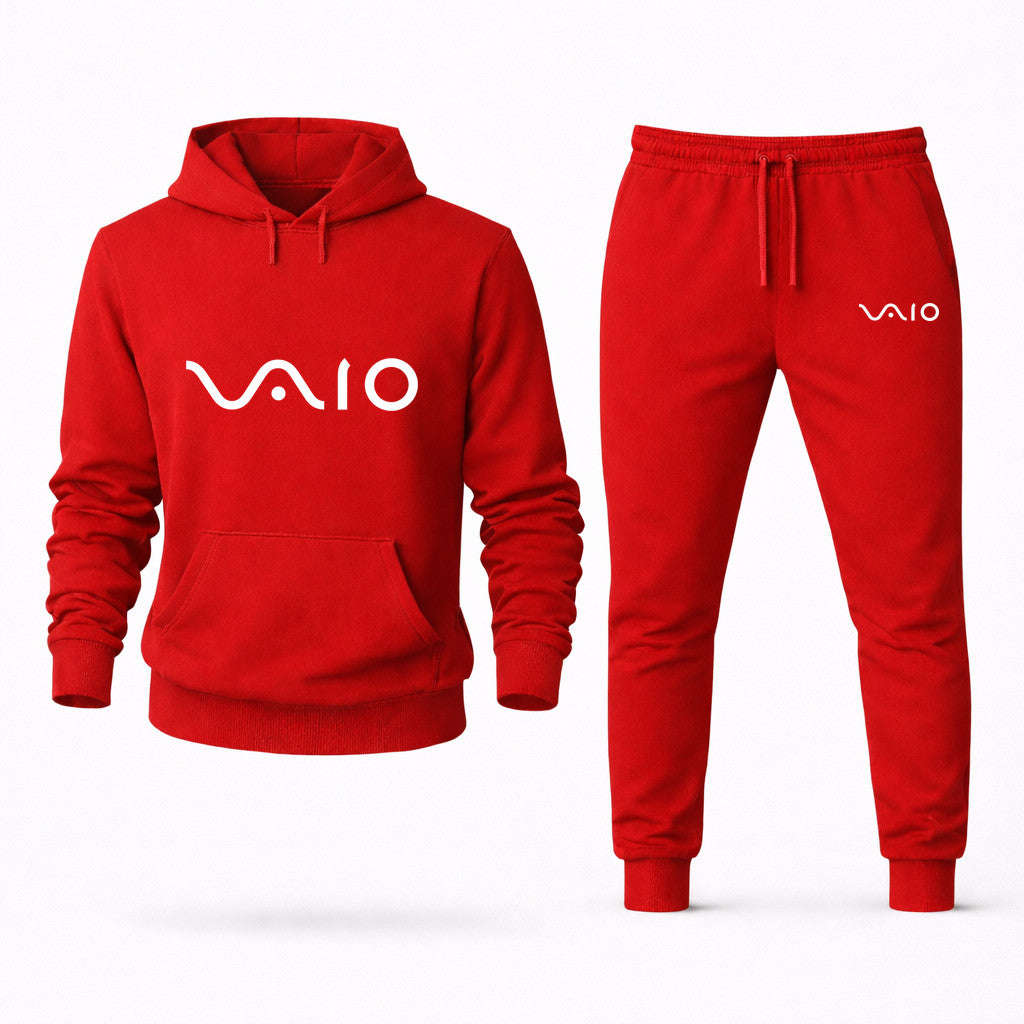 Sony VAIO White Hoodie and Joggers Set - Red