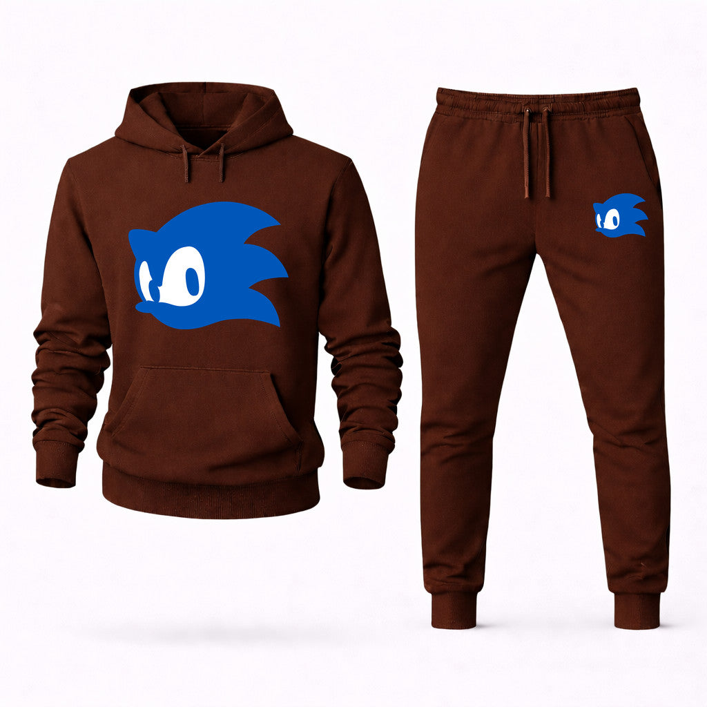 Sonic Hoodie and Joggers Set - Brown