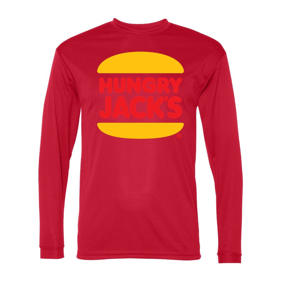 Men's Hungry Jacks Polyester Long Sleeve T-Shirt - Red