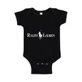 Polo Ralph Lauren White Logo Baby Romper Onesie - Black