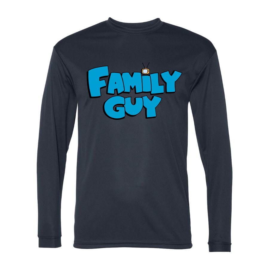 Men's Family Guy Polyester Long Sleeve T-Shirt - Navy