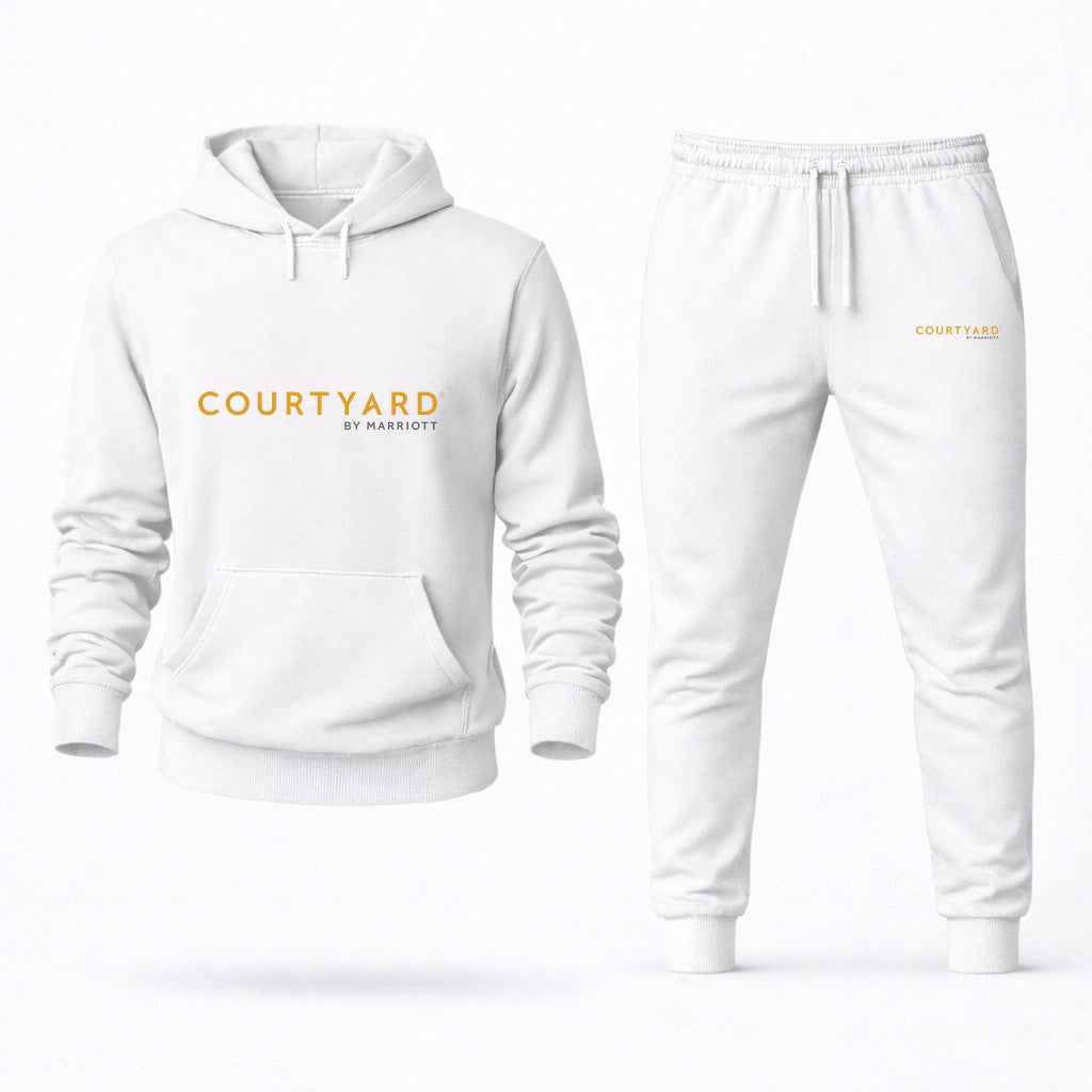 Courtyard Hoodie and Joggers Set - White