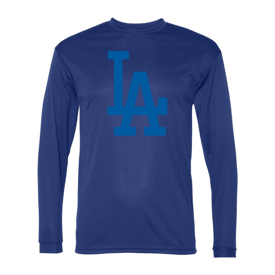 Men's Los Angeles Dodgers Polyester Long Sleeve T-Shirt - Royal Blue