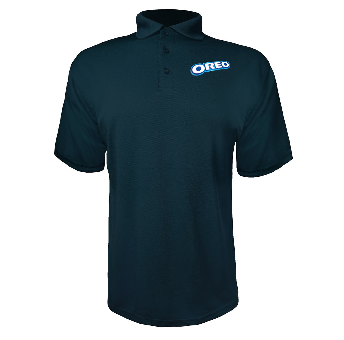 Oreo men's polyester polo in Navy