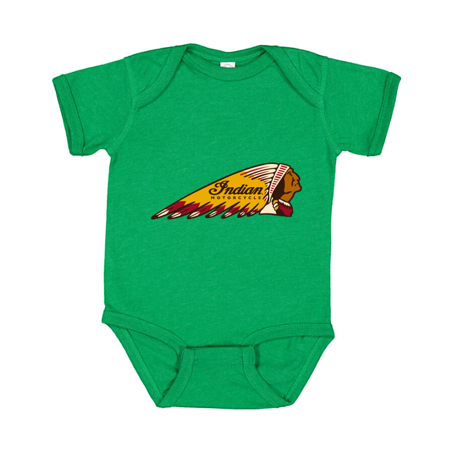 Indian Motorcycle Baby Romper Onesie - Green
