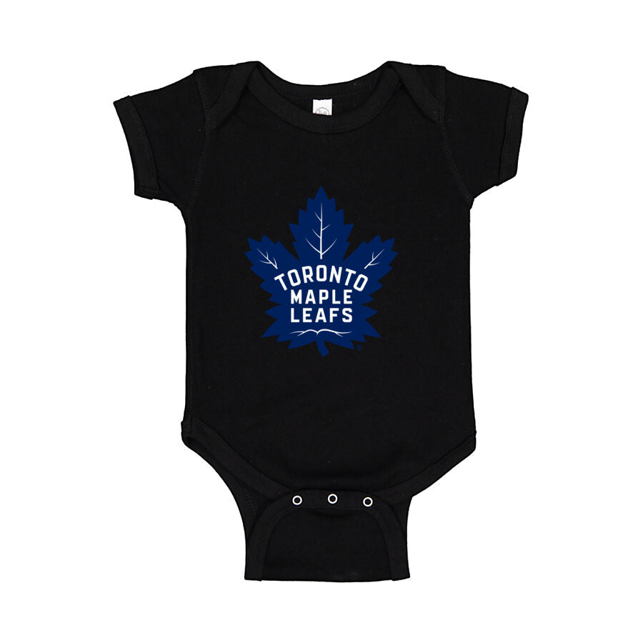 Toronto Maple Leafs Baby Romper Onesie - Black