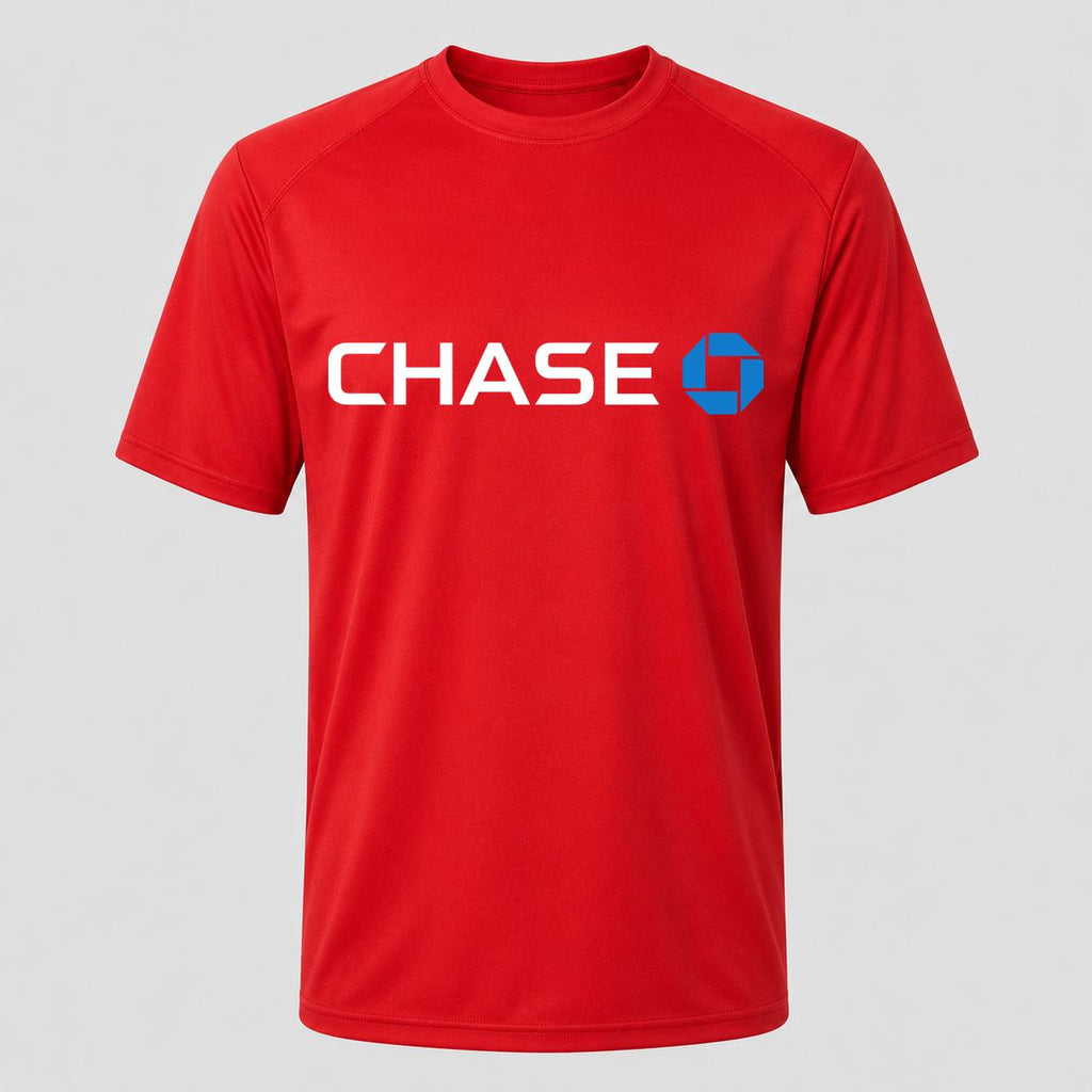 Men's Chase White Performance T-Shirt - Red