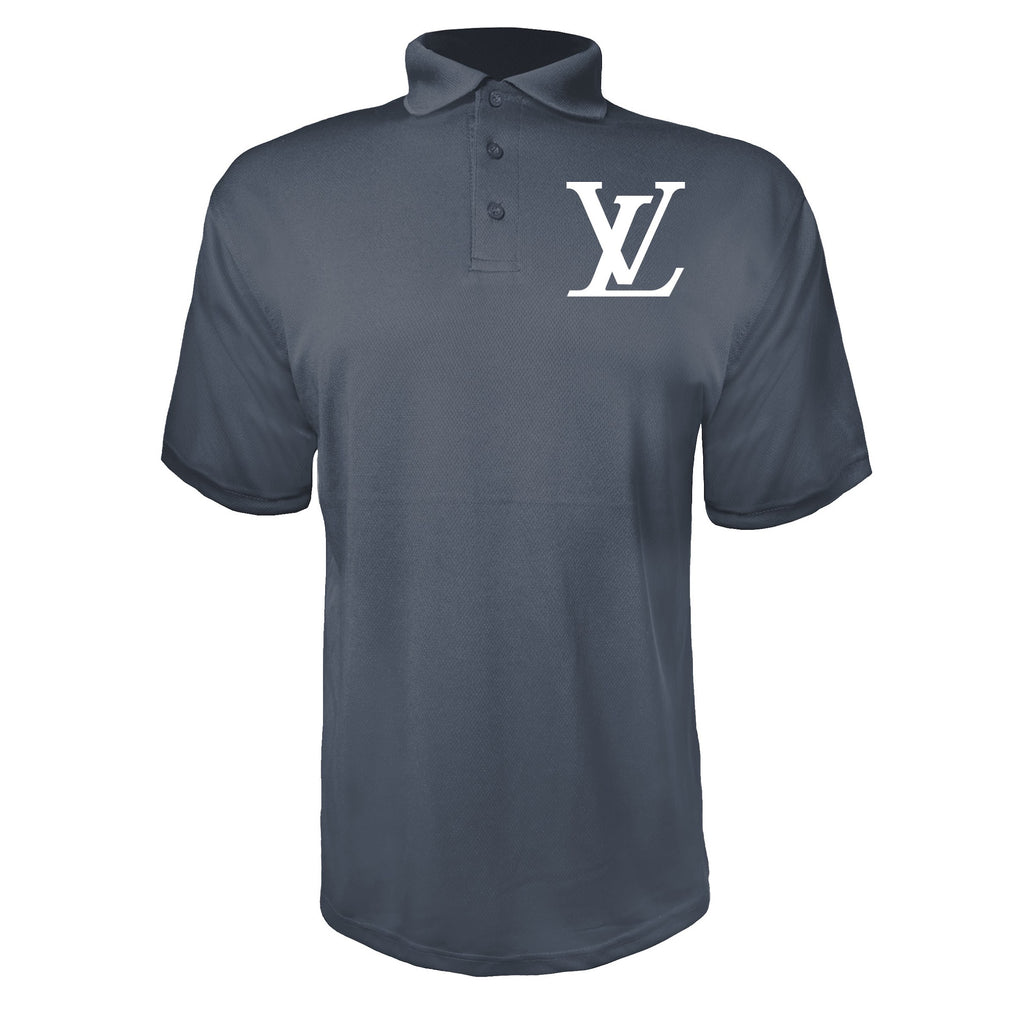 Louis Vuitton White men's polyester polo in Charcoal