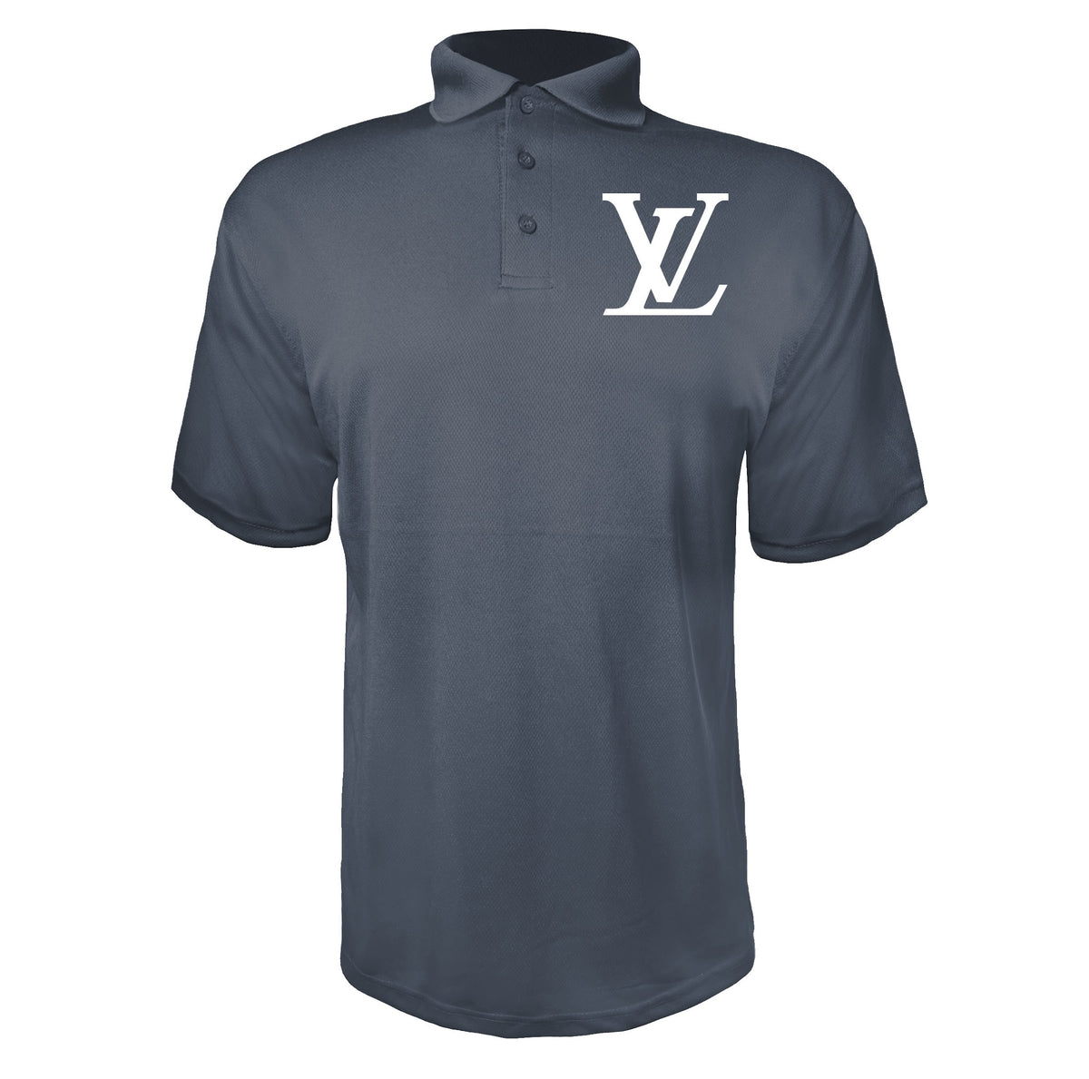 Louis Vuitton White men's polyester polo in Charcoal