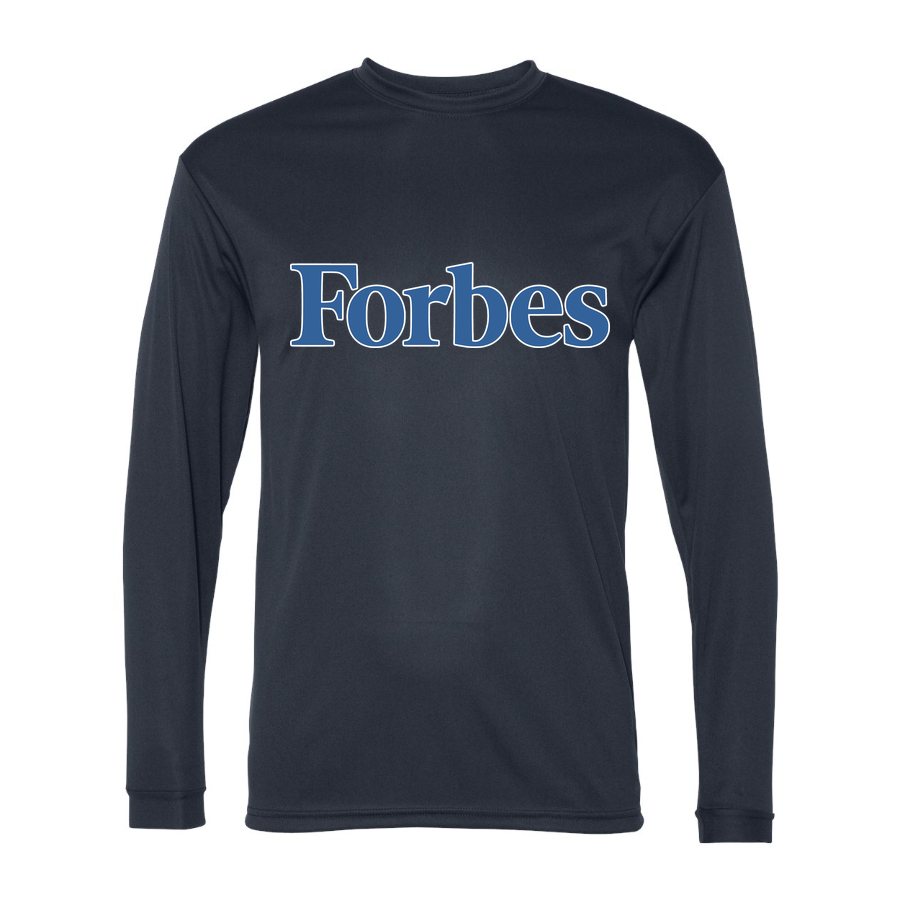 Men's Forbes Polyester Long Sleeve T-Shirt - Navy