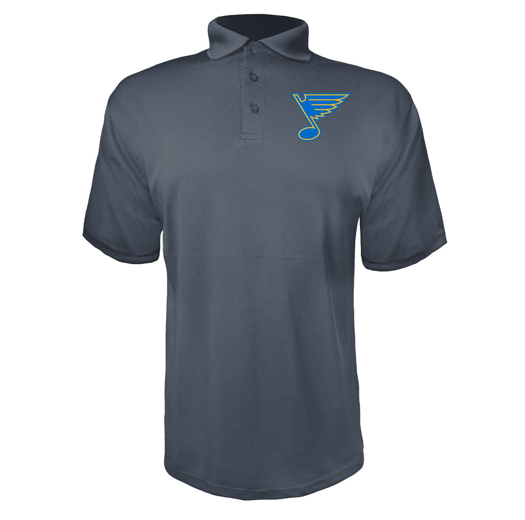 St. Louis Blues Charcoal polyester polo