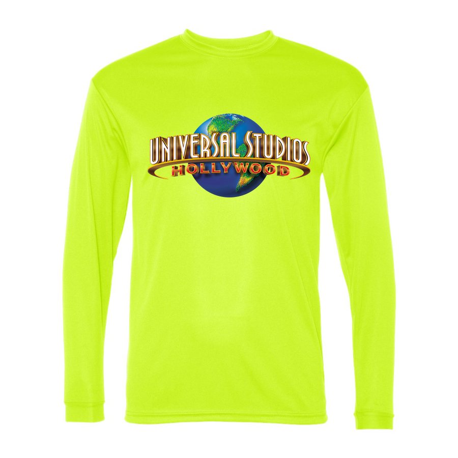 Men's Universal Studios Hollywood Polyester Long Sleeve T-Shirt - Safety Yellow