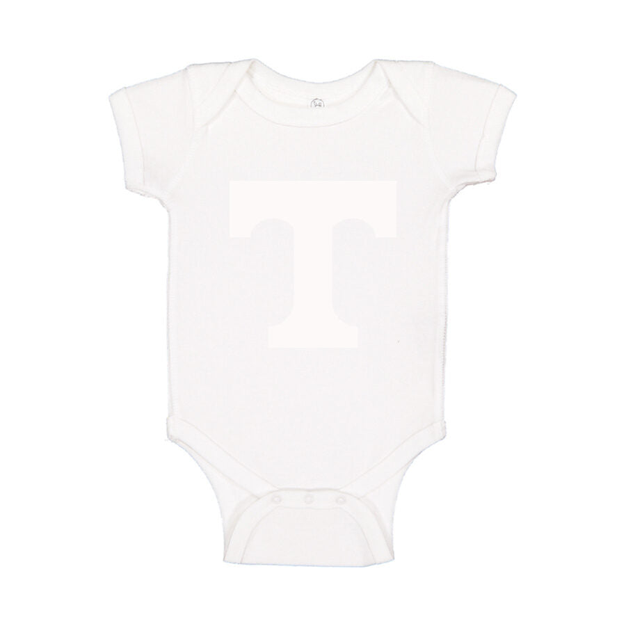 Tennessee Volunteers White Logo Baby Romper Onesie - White