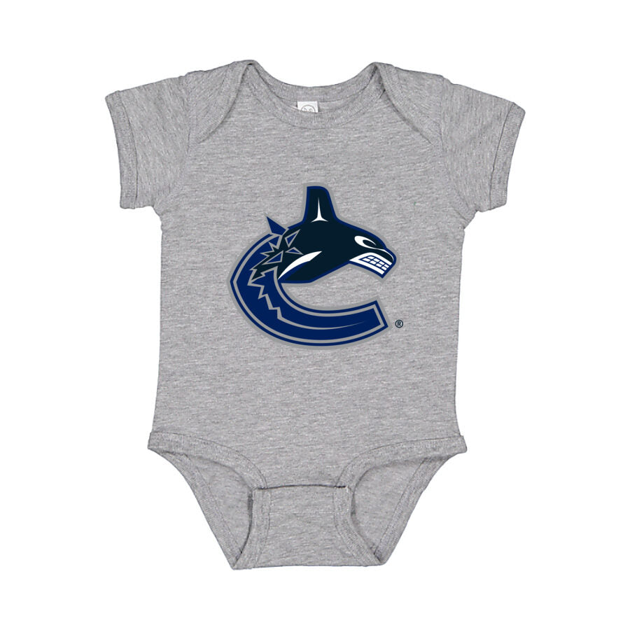 Vancouver Canucks Baby Romper Onesie - Gray
