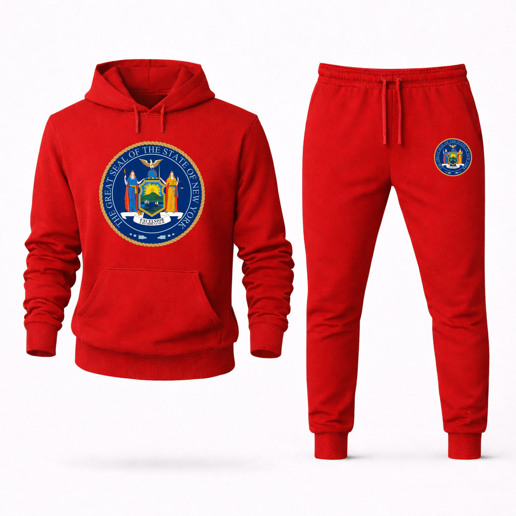 New York Hoodie and Joggers Set - Red