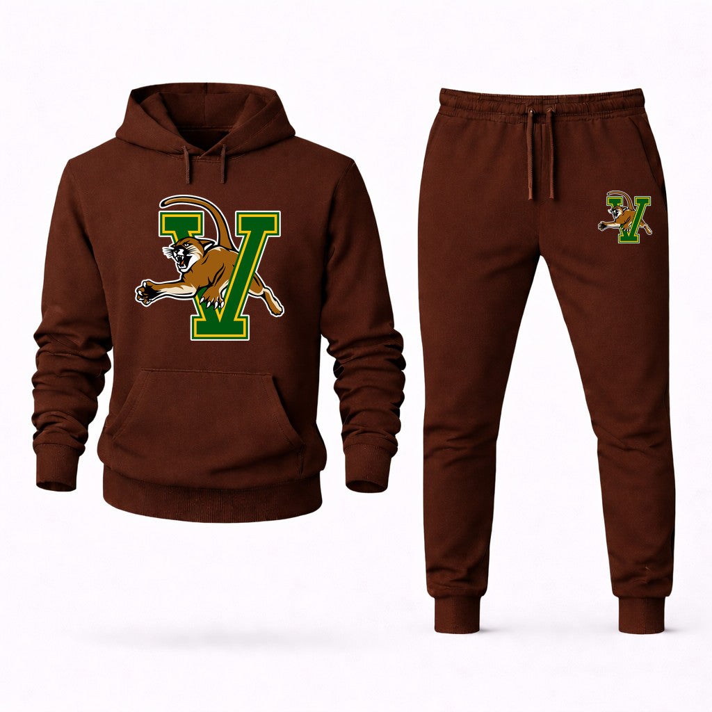 Vermont Catamounts Hoodie and Joggers Set - Brown