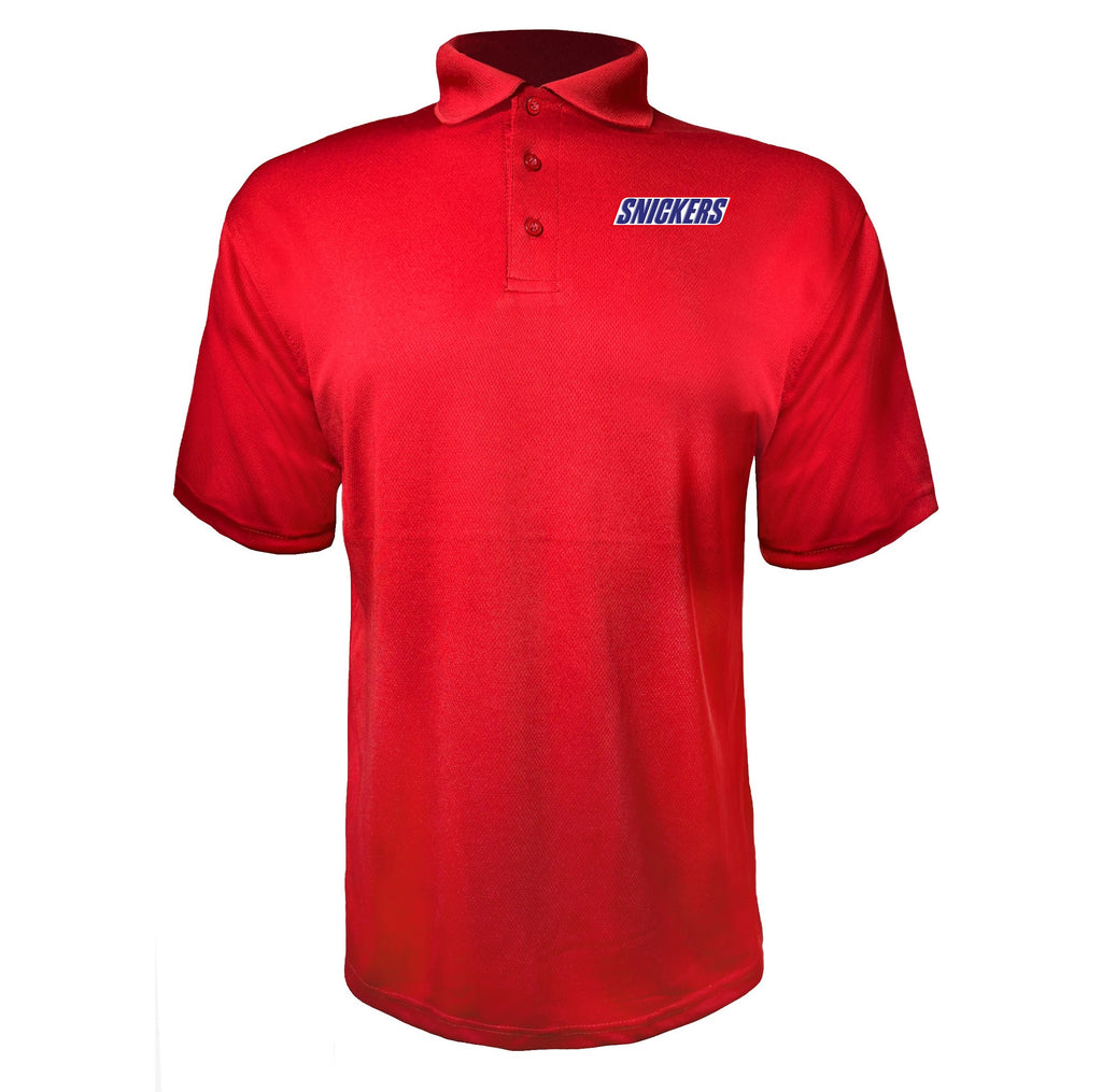 Snickers men's polyester polo in Red