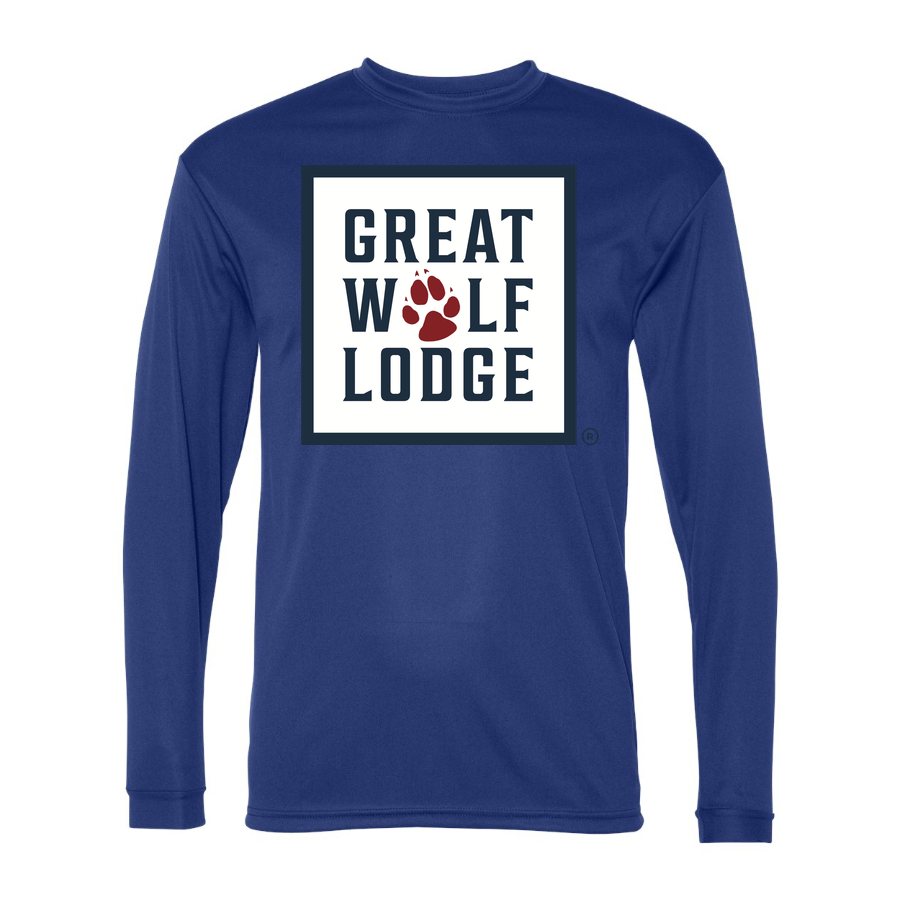 Men's Great Wolf Lodge Polyester Long Sleeve T-Shirt - Royal Blue