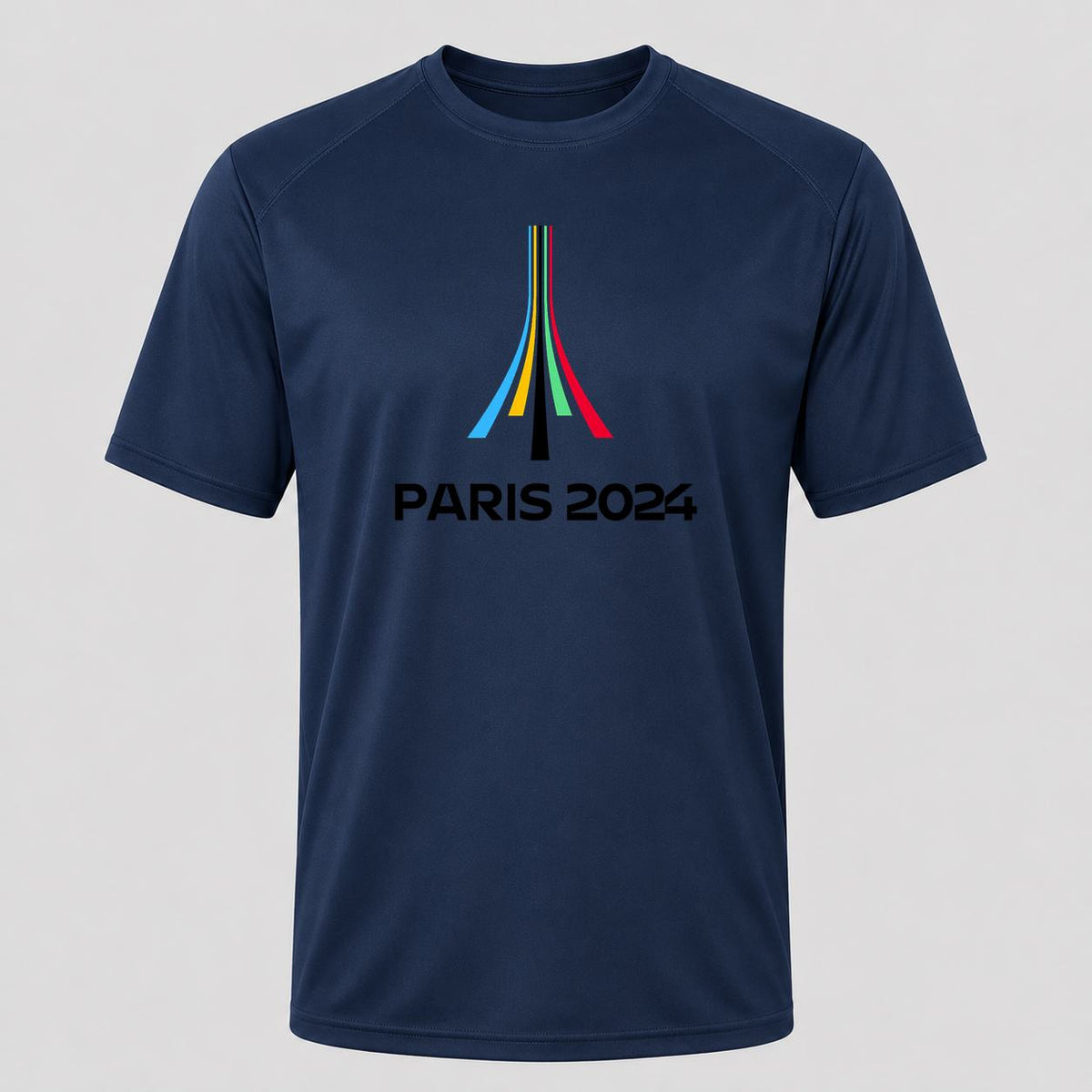 Men's Paris 2024 Olympics Black Performance T-Shirt - Navy