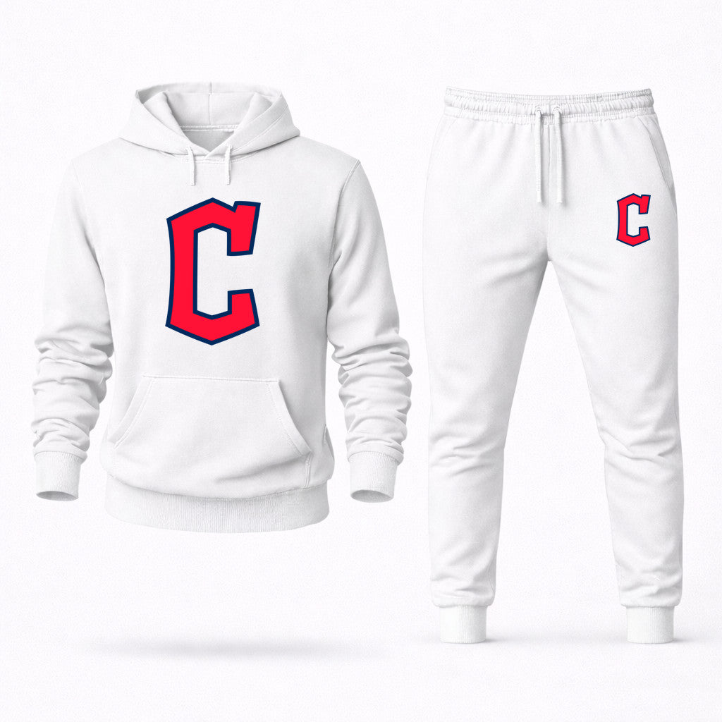 Cleveland Guardians Hoodie and Joggers Set - White