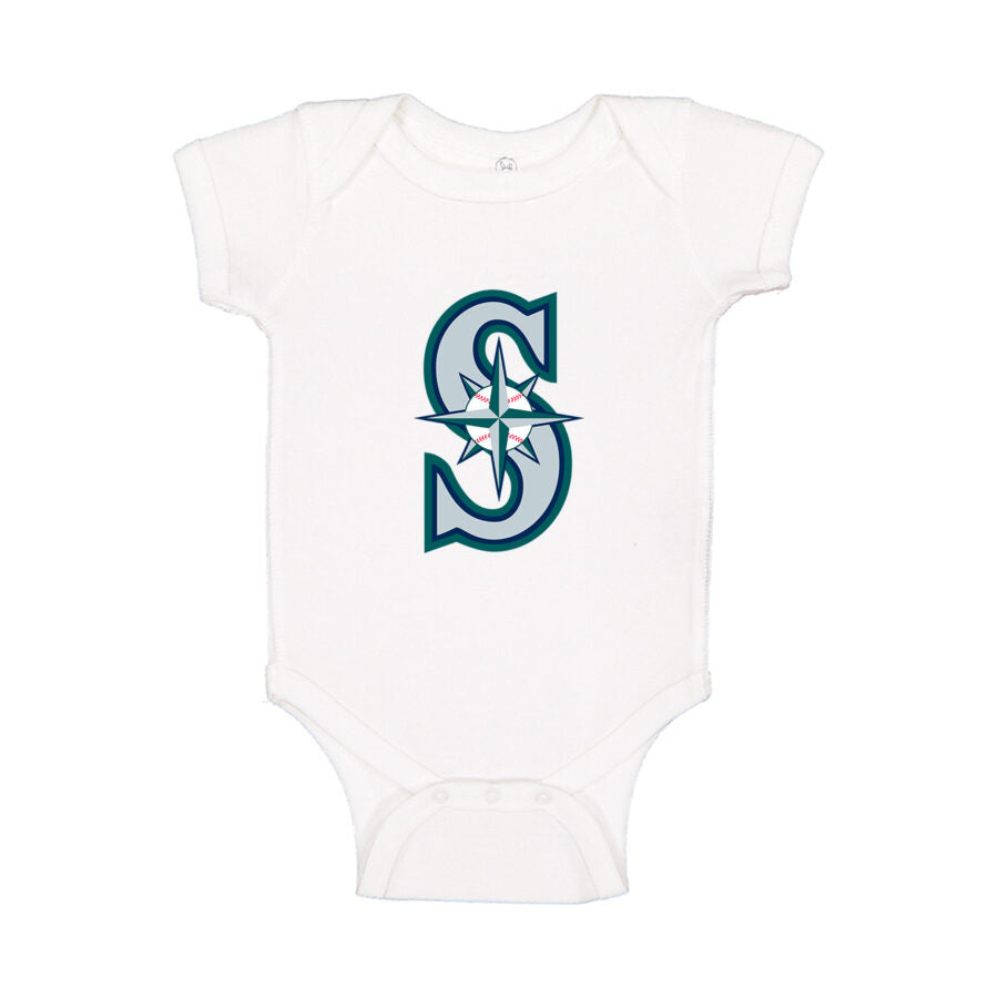 Seattle Mariners Baby Romper Onesie - White