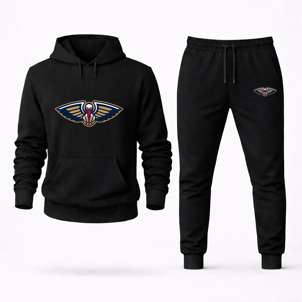 New Orleans Pelicans Hoodie and Joggers Set - Black