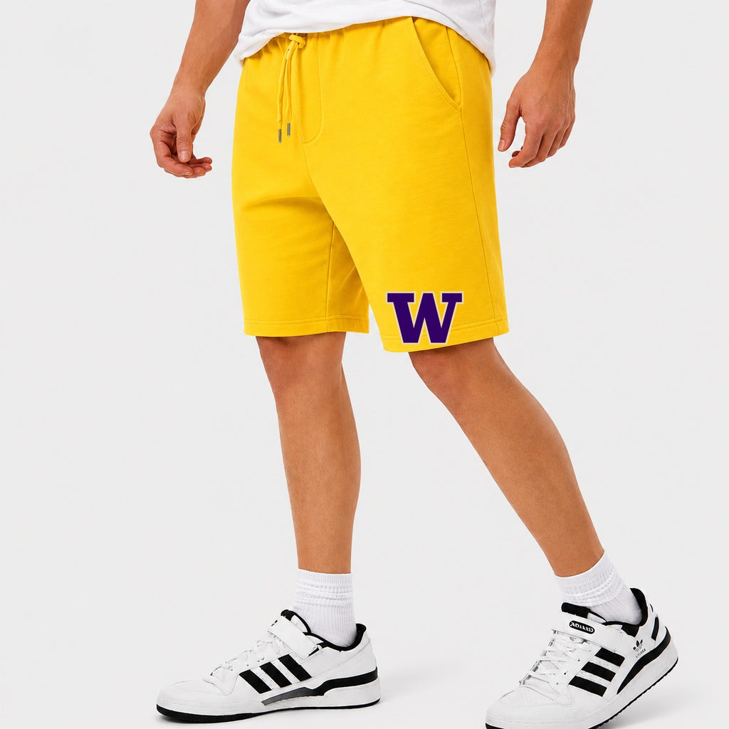 Men's Washington Huskies Logo Cotton Shorts - Yellow