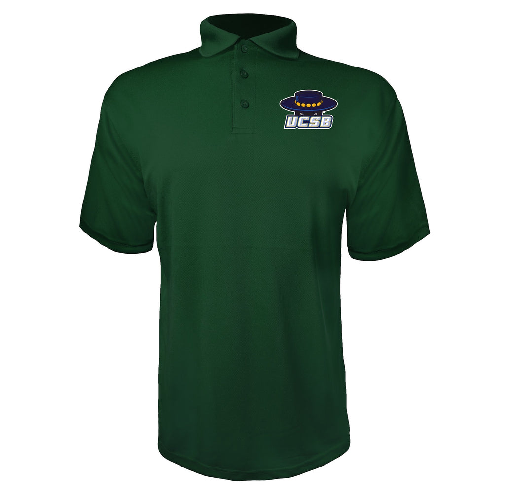 UCSB Gauchos Green polyester polo