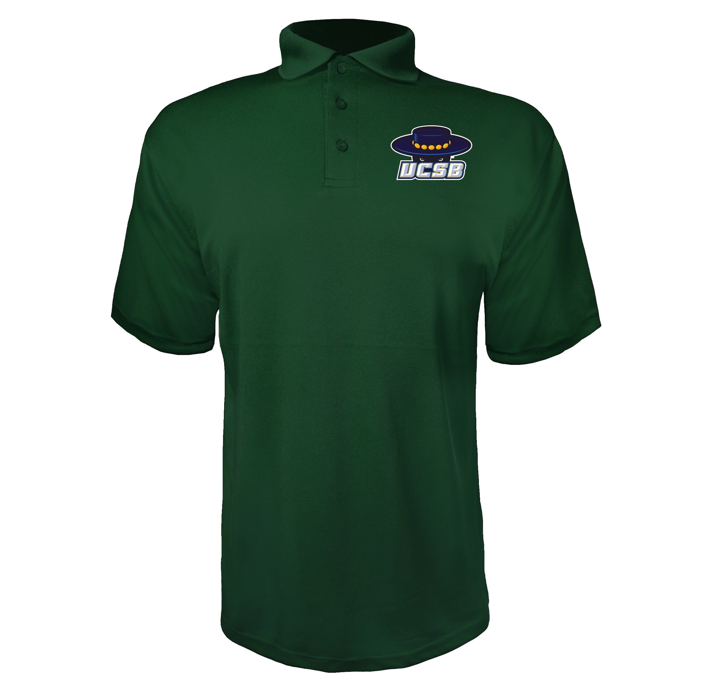UCSB Gauchos Green polyester polo