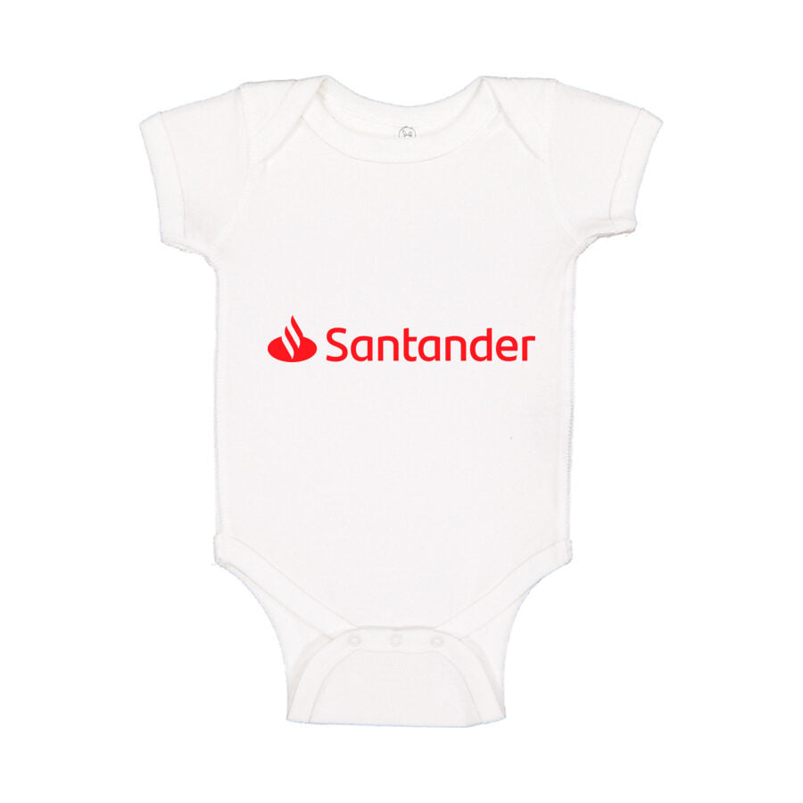 Santander Baby Romper Onesie - White